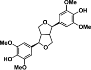 シリンガレシノールの化学構造式